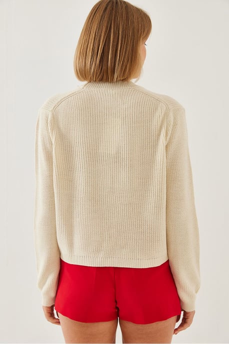 Bestickter Rundhalsausschnitt-Strickpullover - Image 2