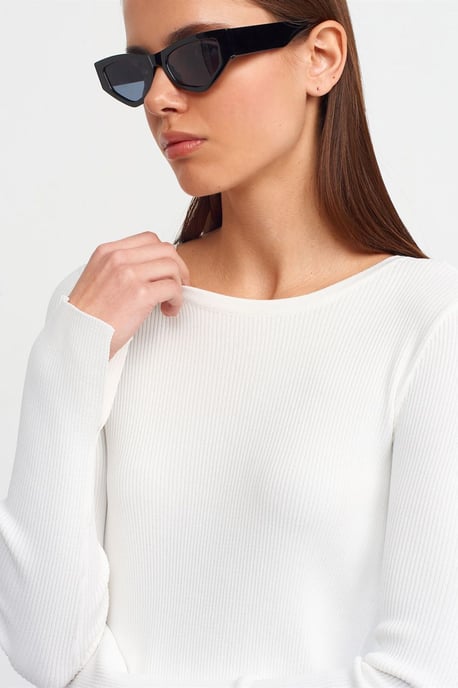 Slim Fit Geripptes Boot-Neck Sweatshirt - Image 4