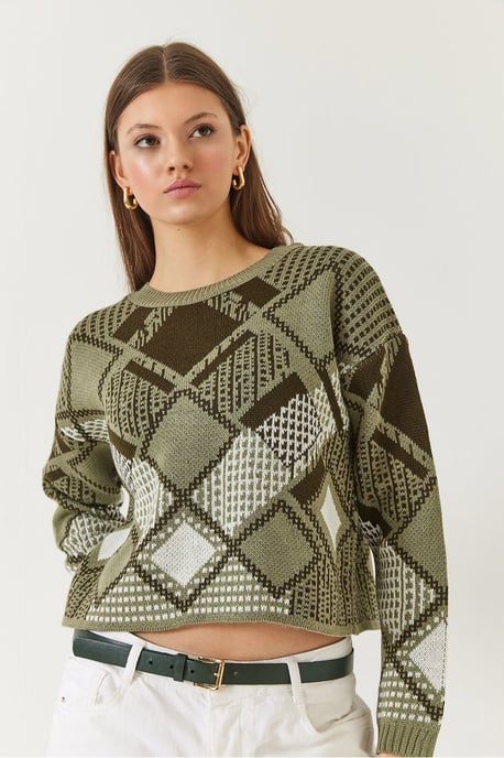 Gestreifter Crewneck-Croppedsweater - Image 4