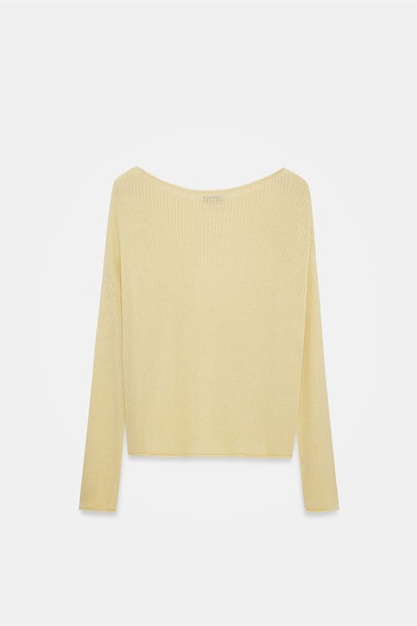 Damen Rippstrick Boot Neck Pullover - Image 5