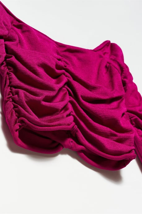 Damen Rippstrick Off-Shoulder Crop Sweater - Image 3