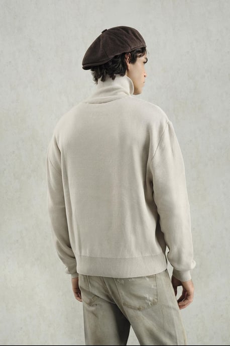 Rippstrickpullover mit Reißverschlusskragen - Image 4