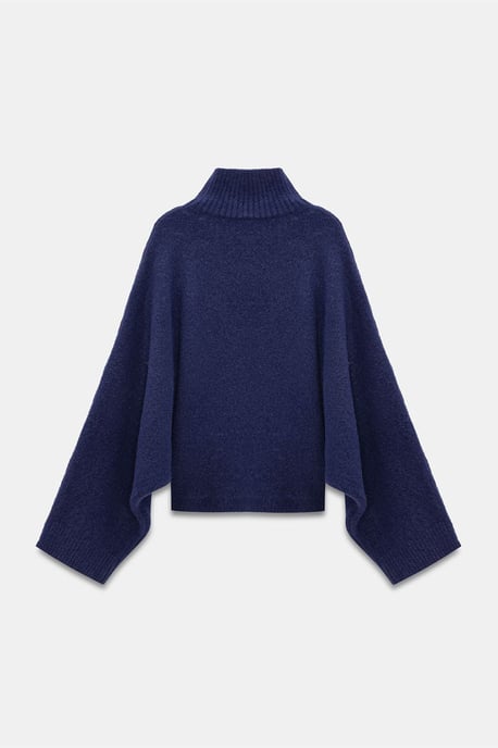 Übergroßer gerippter Rollkragenpullover - Image 2