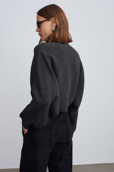Damen Oversized Gekürzter Rollkragenpullover - Image 2