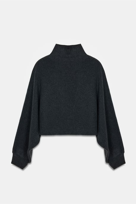 Damen Oversized Gekürzter Rollkragenpullover - Image 5