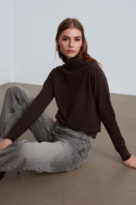 Damen Kaschmir Rollkragenpullover - Image 2