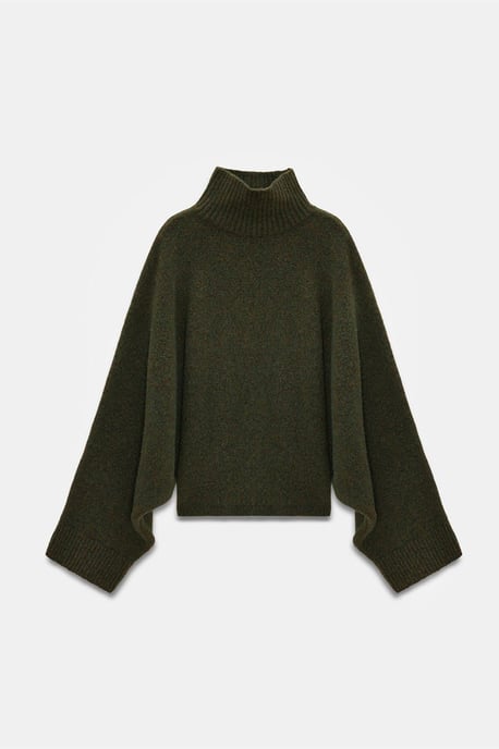 Übergroßer gerippter Rollkragenpullover - Image 5