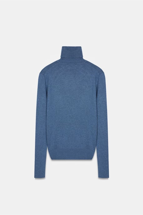 Damen Rollkragen Strickpullover mit Knöpfen - Image 6