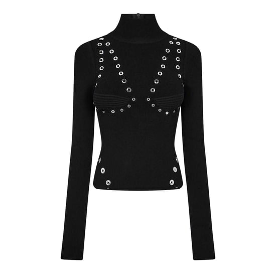 Off White - Oberteil für Damen, Stehkragen (Schwarz) - Image 1