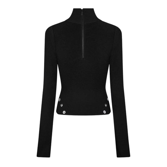 Off White - Oberteil für Damen, Stehkragen (Schwarz) - Image 2
