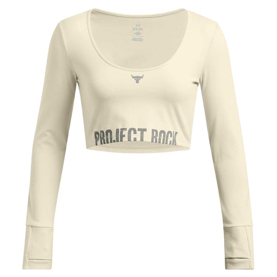 Under Armour - "Project Rock" T-Shirt für Damen, Langärmlig (Braun) - Image 2