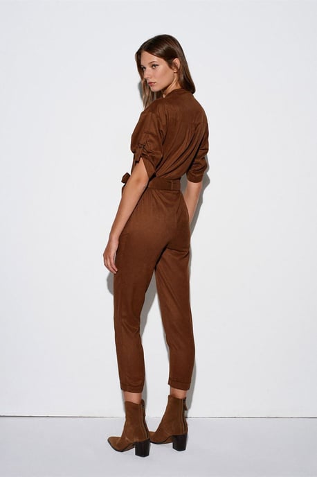 Gerader Beinschnitt Satin Kurzarm-Overall - Image 2