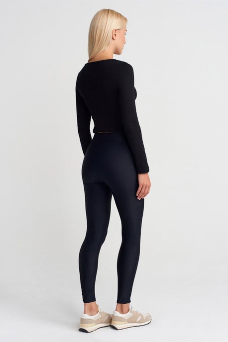 Hochtaillierte Skinny-Leggings mit Reißverschlussdetails - Image 2