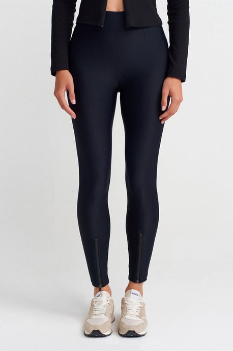 Hochtaillierte Skinny-Leggings mit Reißverschlussdetails - Image 4