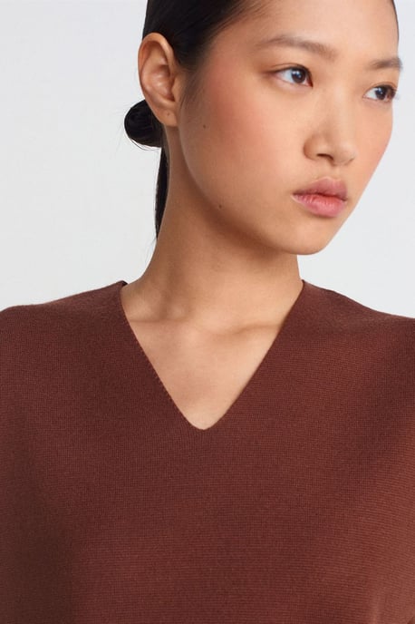 Damen Ribbed V-Ausschnitt Strickweste - Image 4