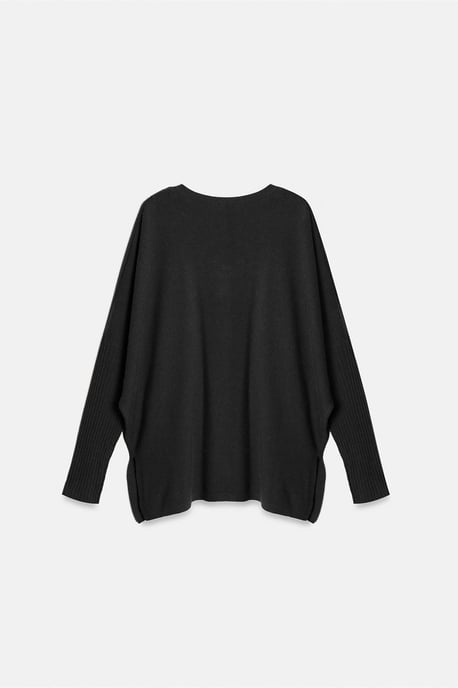 Damen V-Ausschnitt Rippstrickpullover - Image 6