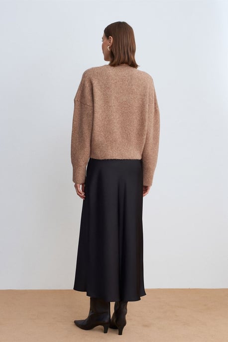 Damen V-Ausschnitt Rippstrickpullover - Image 3