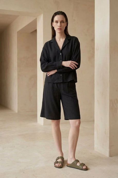 Baumwoll-Popelin-Shirt- und Shorts-Set - Image 5