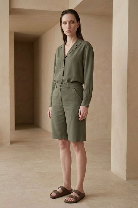 Baumwoll-Popeline-Shirt- und Shorts-Set - Image 4