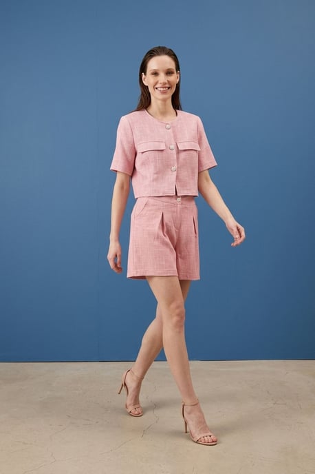 Baumwoll-Popeline Hemd- und Shorts-Set - Image 1