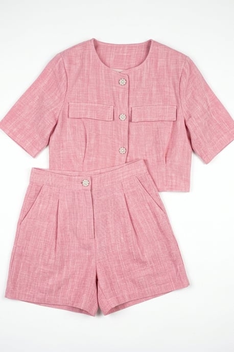 Baumwoll-Popeline Hemd- und Shorts-Set - Image 6
