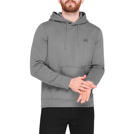 Boss - "Wetalk" Hoodie zum Überziehen für Herren (Holzkohle) - Image 3