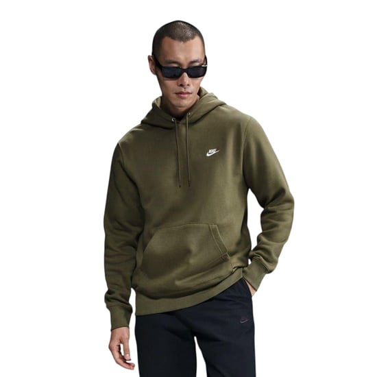 Nike - "Club" Hoodie zum Überziehen für Herren, Fleece (Oliv/Weiß) - Image 2