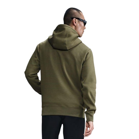 Nike - "Club" Hoodie zum Überziehen für Herren, Fleece (Oliv/Weiß) - Image 3