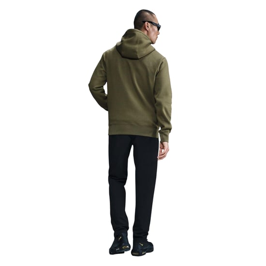 Nike - "Club" Hoodie zum Überziehen für Herren, Fleece (Oliv/Weiß) - Image 4