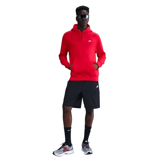 Nike - "Club" Hoodie zum Überziehen für Herren, Fleece (Uni Rot) - Image 1