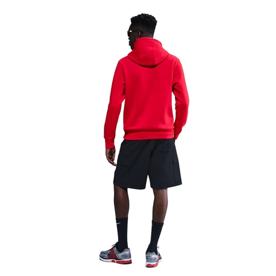 Nike - "Club" Hoodie zum Überziehen für Herren, Fleece (Uni Rot) - Image 4
