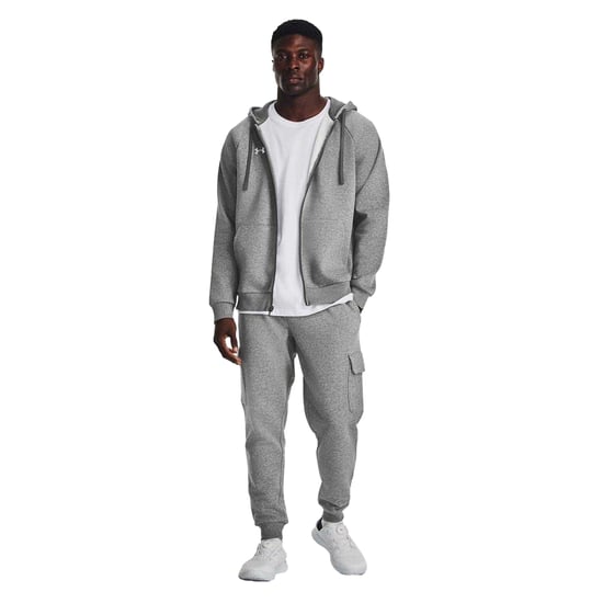 Under Armour - "Rival" Hoodie mit durchgehendem Reißverschluss für Herren, Fleece (Kohlen-Schwarz) - Image 4