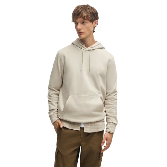 Boss - "Wetalk" Hoodie zum Überziehen für Herren (Hellbeige) - Image 1