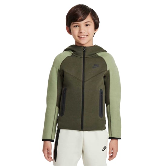 Nike - Hoodie mit durchgehendem Reißverschluss für Kinder, Fleece (Armee-Khaki) - Image 1