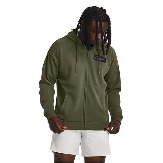 Under Armour - "Project Rock" Hoodie mit durchgehendem Reißverschluss für Herren, leger (Grün) - Image 1