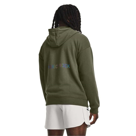 Under Armour - "Project Rock" Hoodie mit durchgehendem Reißverschluss für Herren, leger (Grün) - Image 3