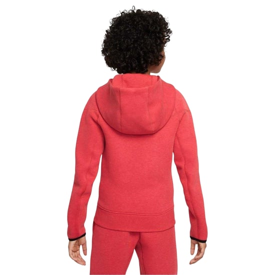 Nike - Hoodie mit durchgehendem Reißverschluss für Kinder, Fleece (Rot/Schwarz) - Image 2