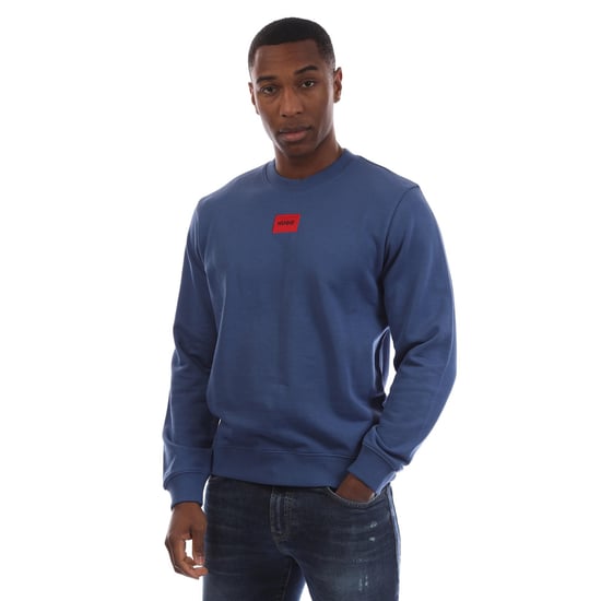 Hugo - Sweatshirt für Herren, Gerippter Kragen, Regulär (Mittelblau) - Image 1