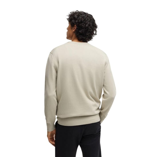 Boss - "Kanovano" Pullover für Herren, Rundhalsausschnitt (Hellbeige) - Image 2