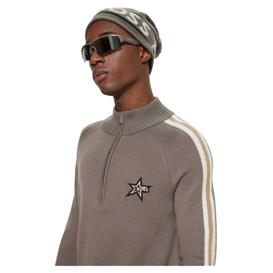 Boss - Pullover für Herren, Regulär, Raglanärmel (Beige) - Image 4