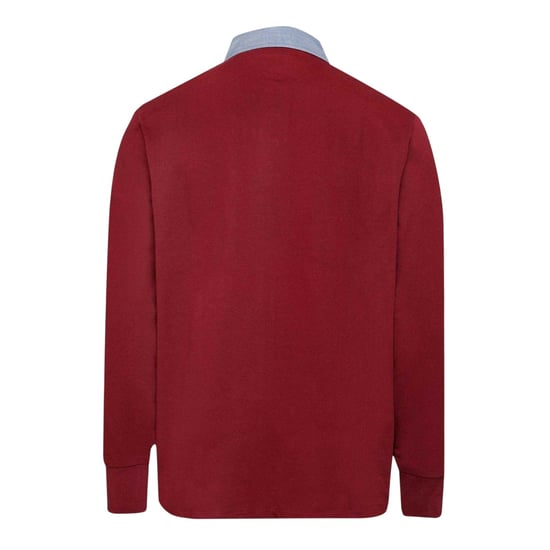 Gant - "Rugger" Polo Sweatshirt für Herren, Chambray-Stoff, Regulär (Rot) - Image 2