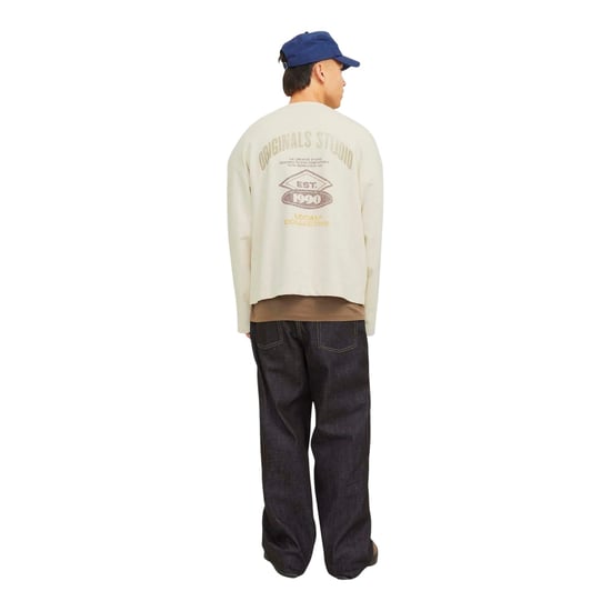 Jack And Jones - Sweatshirt für Herren, Kastig, Drop-Ärmel (Ecru) - Image 4