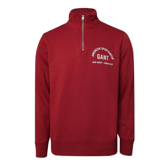Gant - Sweatshirt für Herren, mit halbem Reißverschluss, Regulär (Rot) - Image 1