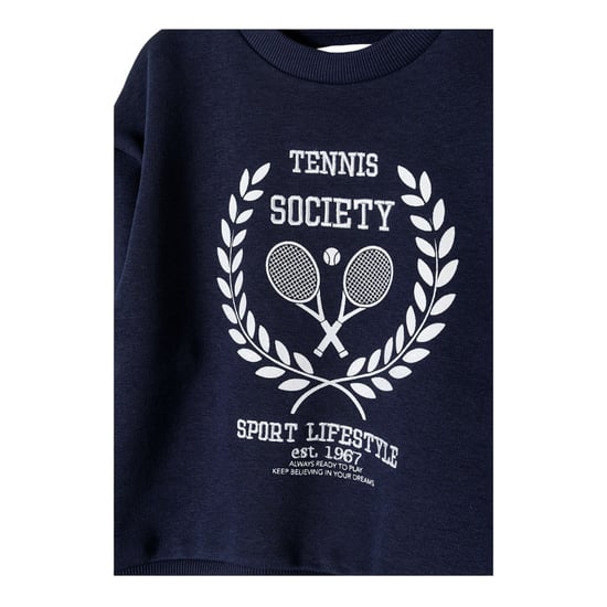 Minoti - Sweatshirt für Mädchen, Rundhalsausschnitt, Fleece (Dunkelblau) - Image 4