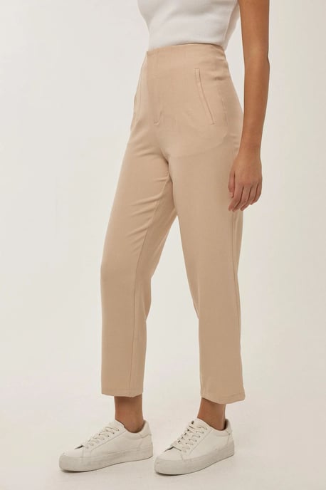 Nude Fitted Hochbundhose - Image 3