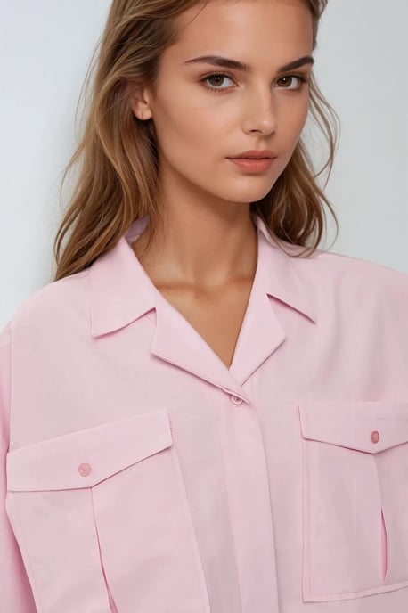 Crop-Shirt mit einer Taschenoptik - Image 3