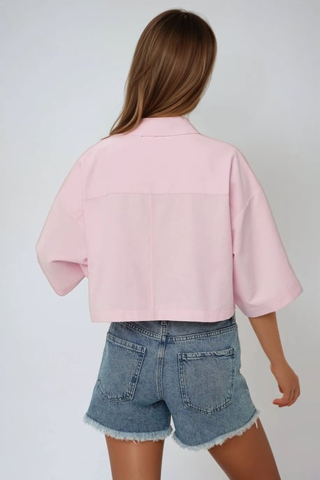 Crop-Shirt mit einer Taschenoptik - Image 5