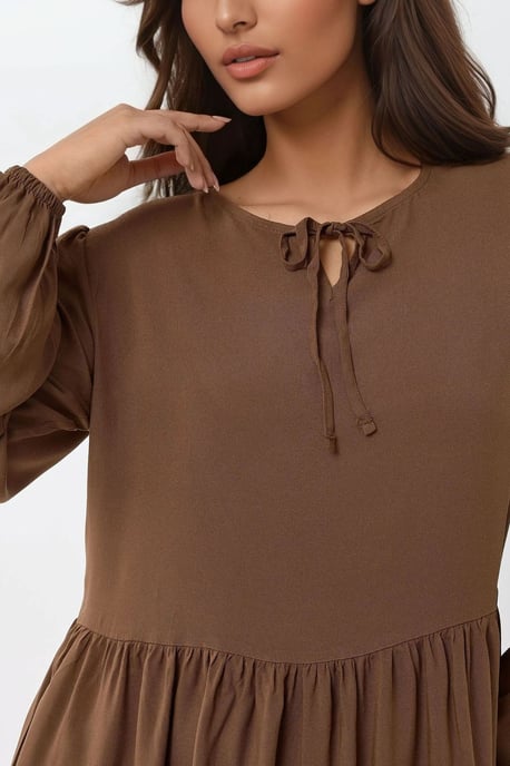 Maxikleid mit A-Linie und Rundhalsausschnitt - Image 2