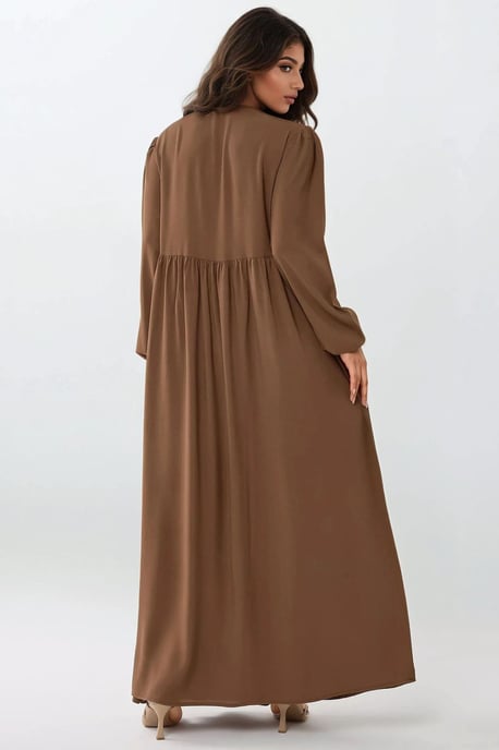 Maxikleid mit A-Linie und Rundhalsausschnitt - Image 5