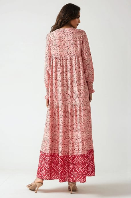 Bedrucktes Viskose-Maxikleid mit Rundhalsausschnitt - Image 6